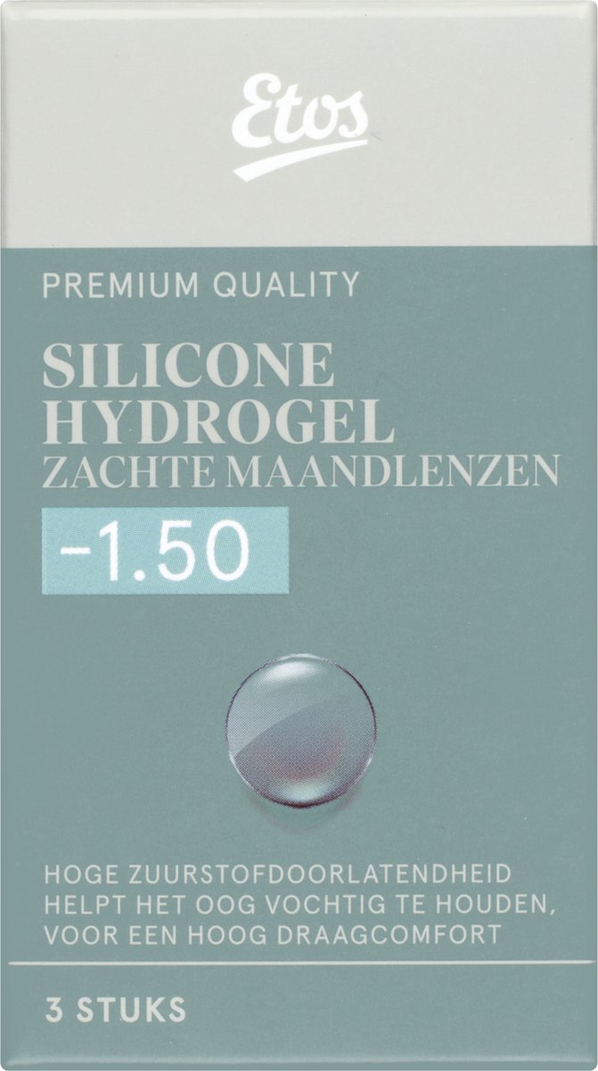 Etos Maandlenzen Silicone Hydrogel - Zacht - Sterkte -1.50 - 1x3 stuks