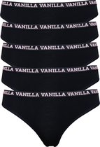 Vanilla - Sous-vêtements féminins, Slips féminins, Lingerie, Culottes - 5 pièces - Coton égyptien - Zwart - S