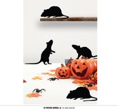 Fiestas Guirca - Silhouette pompoenen (4 stuks) - Halloween - Halloween Decoratie - Halloween Versiering
