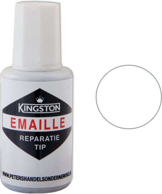 Kingston Emaille Reparatie Tip - Wit, 20ml