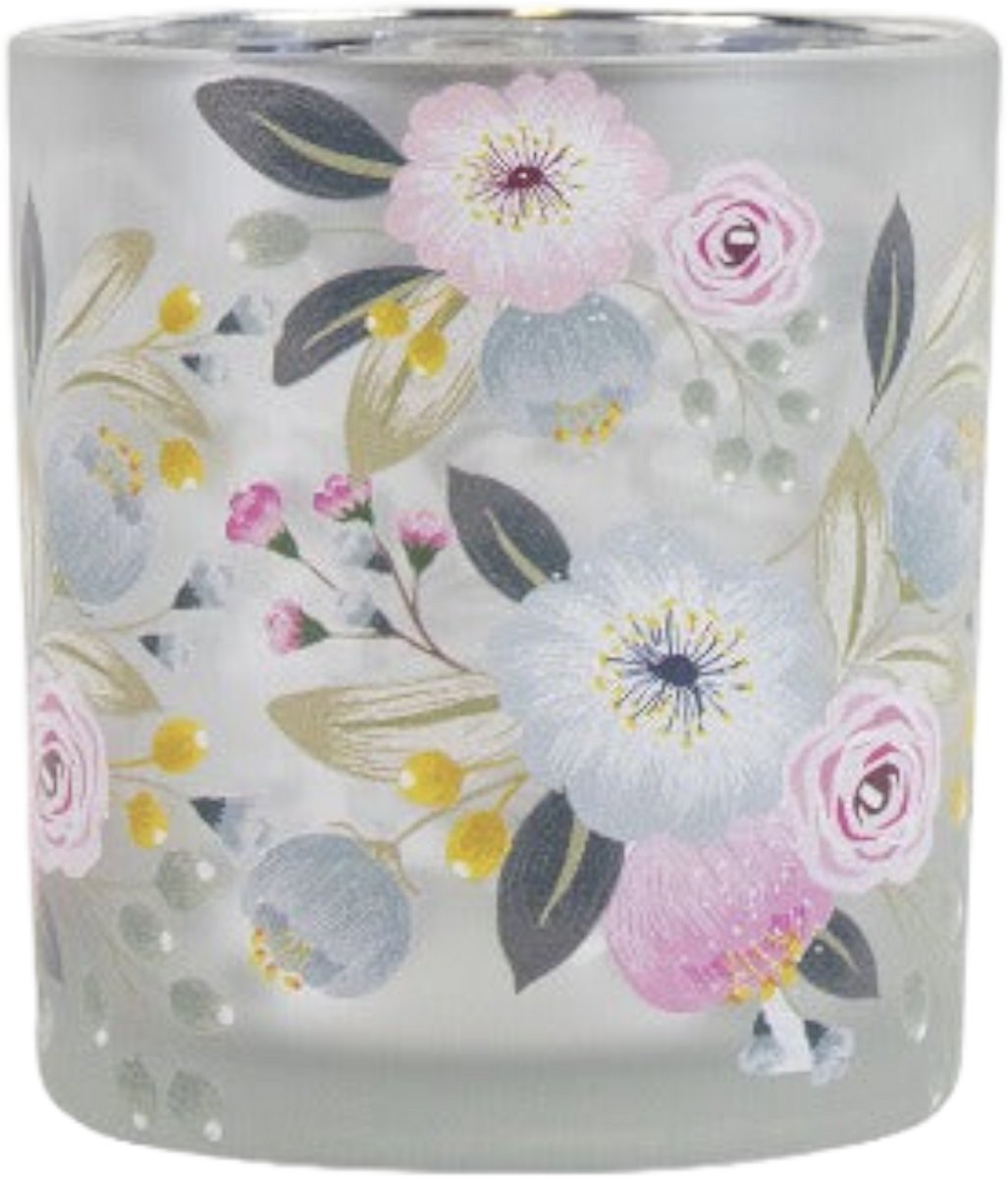 Mars & More Windlicht 'Paisley' - Wilde bloemen roos (Small, 8cm) Multicolor