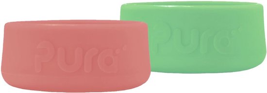 Babyflesje - Pura Silicone Bumpers 2 stuks Moss+Rose