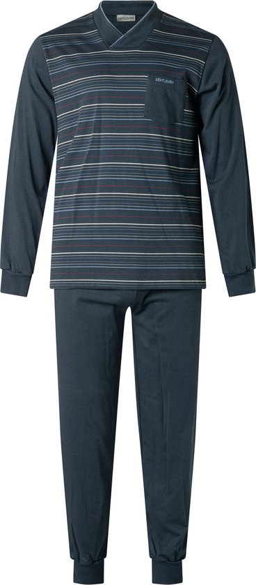 Heren pyjama van Gentlmen double jersey 114247 navy maat M