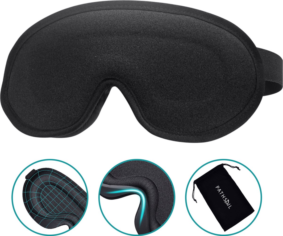 Pathsail® Slaapmasker - Traagschuim slaapmasker - Luxe 3D Oogmasker -  100%... | bol.