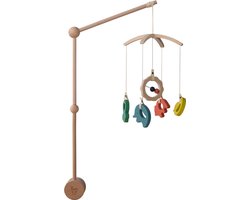Yumi Yay Combi Houten 3-in-1 Baby Mobiel + Houten Mobiel houder - Mobiel Baby - Box Mobiel - Mobielhouder