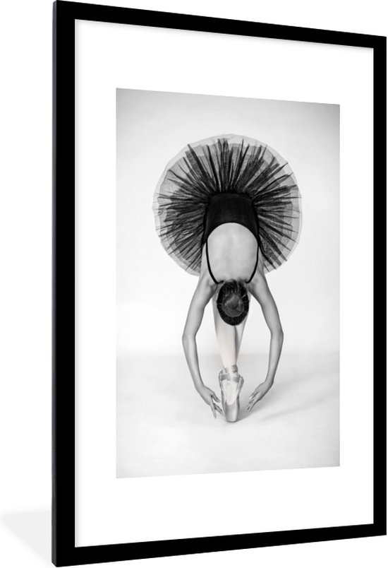 Posterlijst - Kader - Ballerina - Ballet - Spitzen - Dans - Posters zwart wit - 80x120 cm