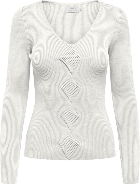 Pull femme Only ONLSANDY LS DETAIL V-NECK CC KNT - Taille XS
