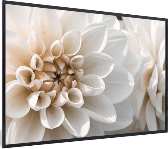 Fotolijst incl. Poster - Bloemen - Wit - Natuur - 120x80 cm - Posterlijst