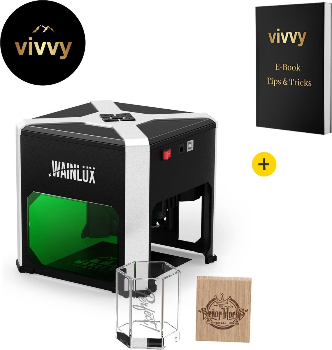 Laser Graveermachine Met App - Laser Cutter 3 In 1 - Graveerset Met Antislip Bodem - 3000 MW - Incl. App & Overhittingsbeveiliging