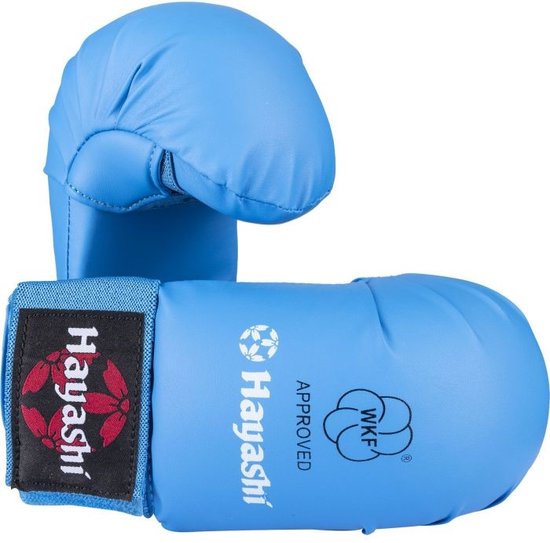 Hayashi Karate vuist beschermer TSUKI (WKF approved) Kleur: Blauw, Maat: M