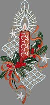 Kerst - Raamdecoratie - Kaars op een Kersttak - 555-29