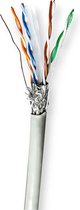 Nedis Netwerk Kabel Rol - CAT6 - Stranded - S/FTP - CCA - 100.0 m - Binnenshuis - Rond - PVC - Grijs - Gift Box