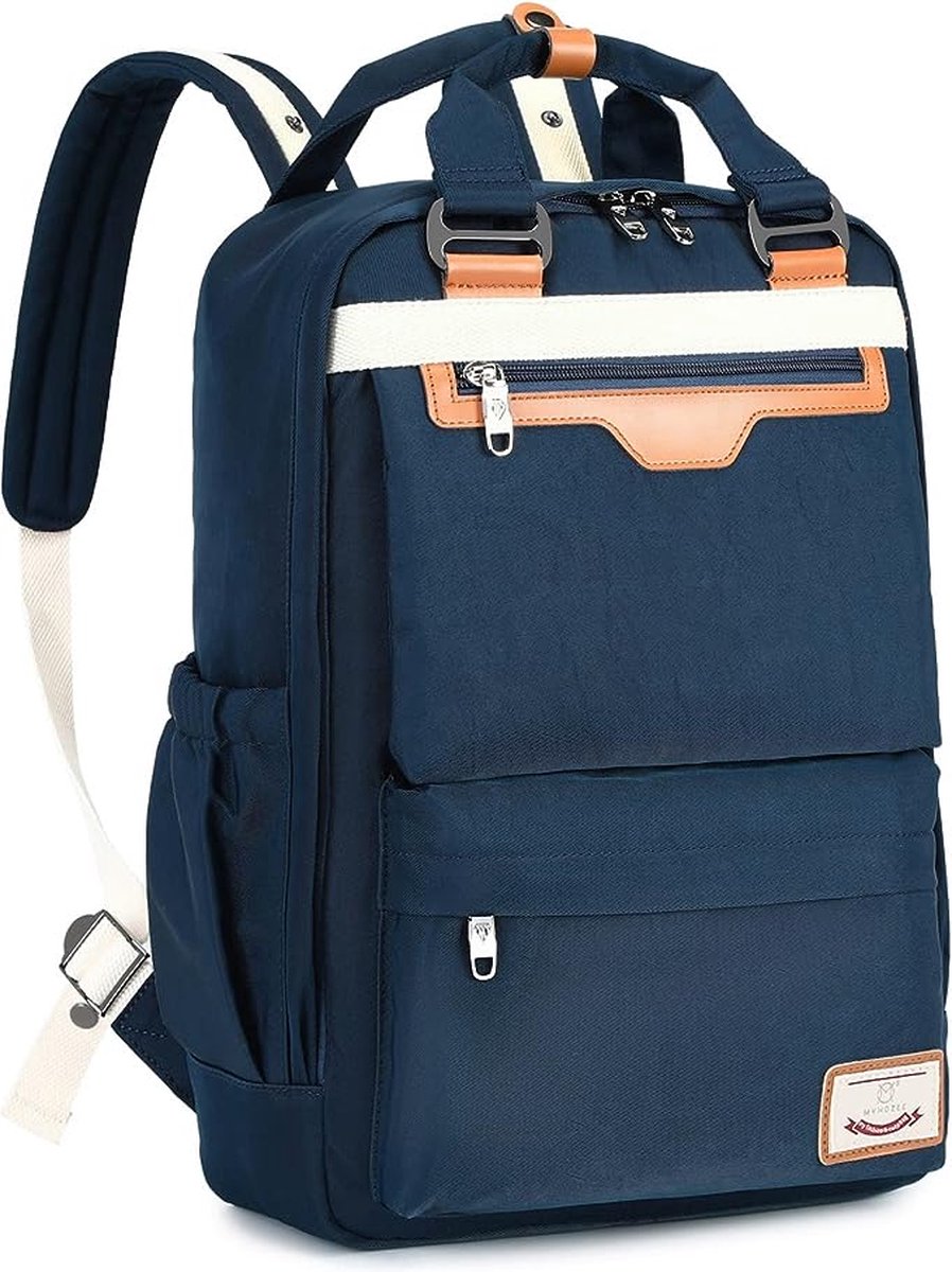 Vermanto Rugtas - Rugzak - 25 Liter - Laptop - Boekentas - Vintage - Heren - Dames - Laptop - School - Boekentas - Blauw