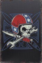 Wandbord Man Cave Garage - Outlaw Motor Skull