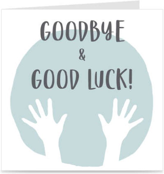 Foto: Goodbye good luck kaart wenskaart met envelop voor afscheid nieuwe baan collega