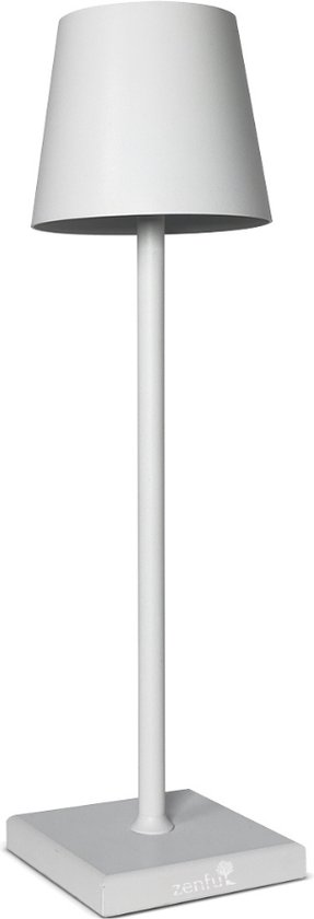 Tafellamp draadloos - Voor Binnen en Buiten - Oplaadbaar - Dimbaar - 38 cm - Wit