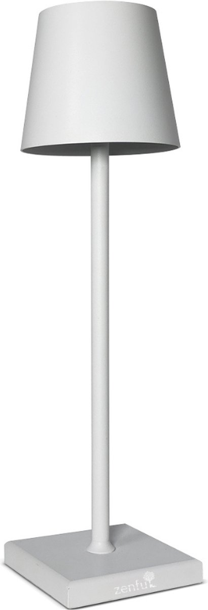 Tafellamp draadloos - Voor Binnen en Buiten - Oplaadbaar - Dimbaar - 38 cm - Wit