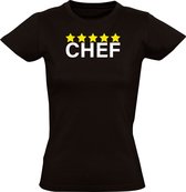 5 sterren chef Dames T-shirt - eten - koken - keuken - relatie - kok - gezin - hobby - feest - verjaardag - grappig