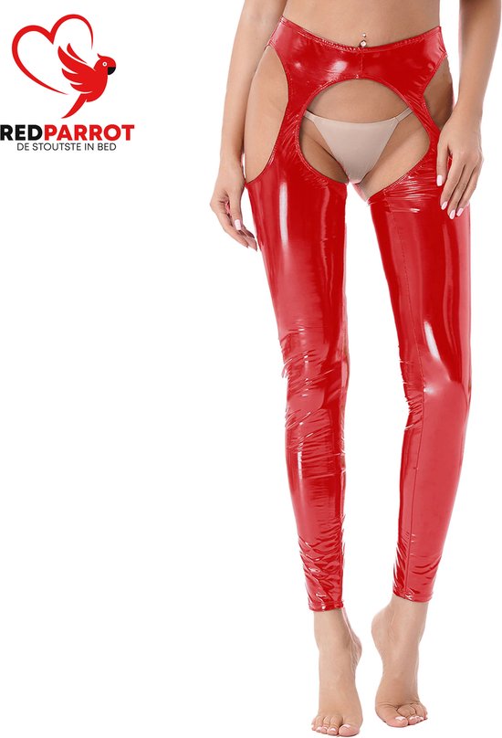 Pantalon wetlook en latex pour femme - Entrejambe et hanches ouvertes -  Transparent -... | bol