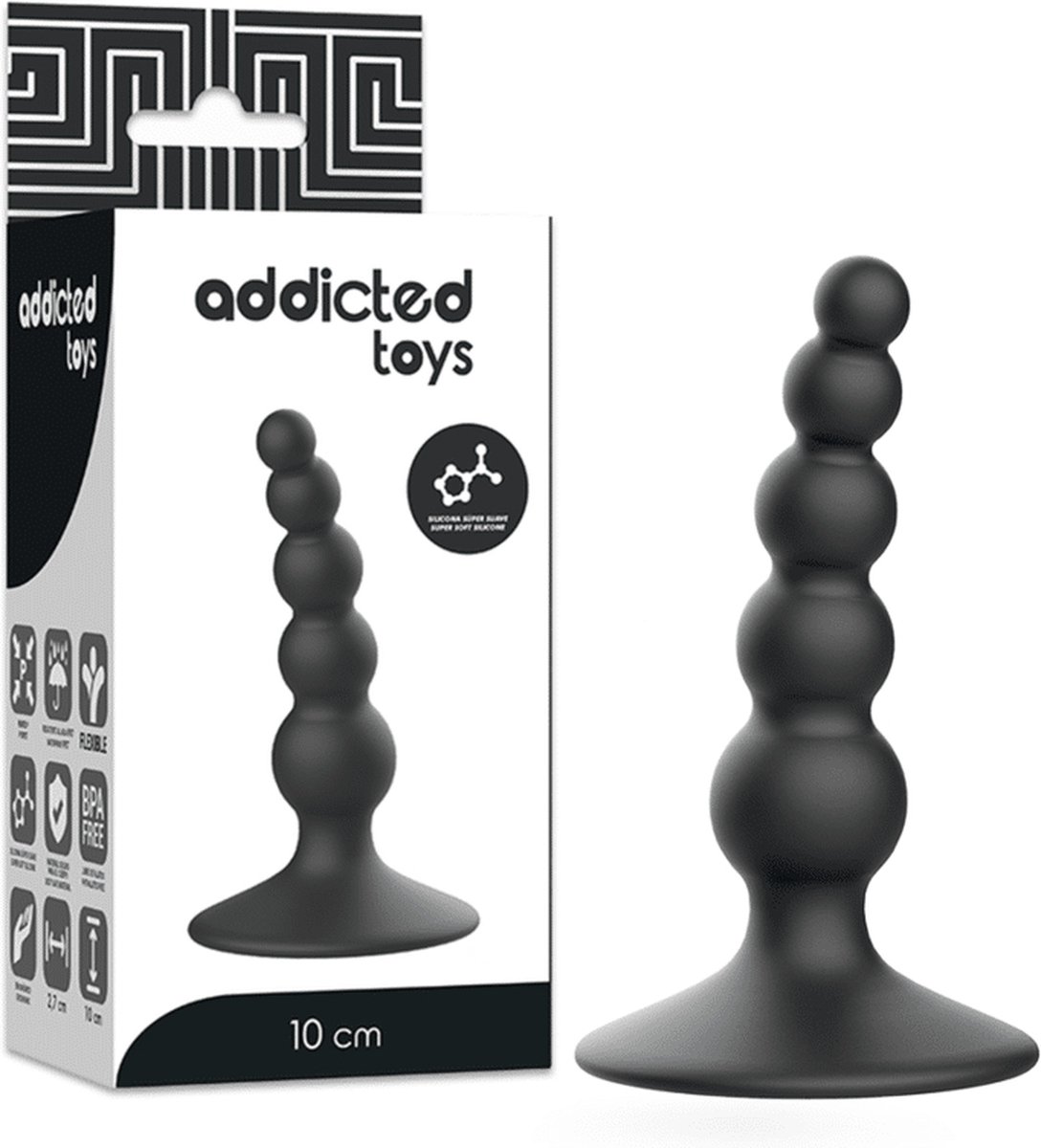 Goedkoopste ADDICTED TOYS | Addicted Toys Anal Sexual Plug 10cm Black | Sex Toy | Buttplug | Sex Toy for Man | Sex Toy for Couples