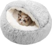 SNOOTS Kattenmand - Pluche - Extra Comfortabel - Kattenbed - Kattenhuis - Kattenmandje Poes - Kattentunnel - Kattenhuisje