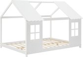 Lit enfant Tostedt lit maison pin blanc 140x200 cm