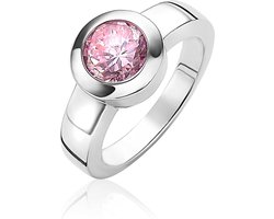 ZINZI zilveren ring roze ZIR1000R