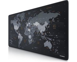 - XXL Speed Gaming muismat Titanwolf, wereldkaart, 900 x 400mm, XXL muismat, groot formaat, verbetert precisie en snelheid