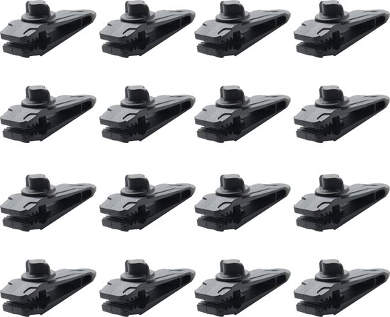 PD® Zeilclip Set 16-Delig Profi - Slimme Bevestiging voor het vastzetten van Zeilmateriaal - Zwart van PD — afbeelding 3