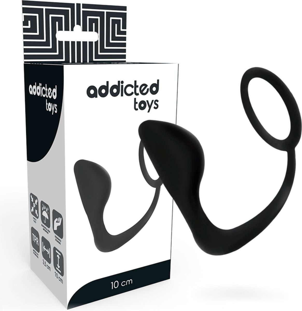 ADDICTED TOYS | Addicted Toys Butt Plug With Cock Ring Black