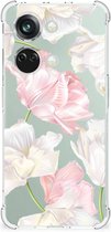 Coque de téléphone portable OnePlus Nord 3, jolie coque arrière en TPU avec bord transparent, belles Fleurs
