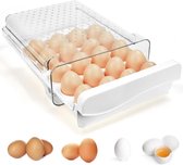 Boîte à œufs de type tiroir, 20 œufs, porte-œufs koelkast , boîte de rangement pour œufs en plastique, plateau à œufs pour koelkast , organisateur d'œufs transparent