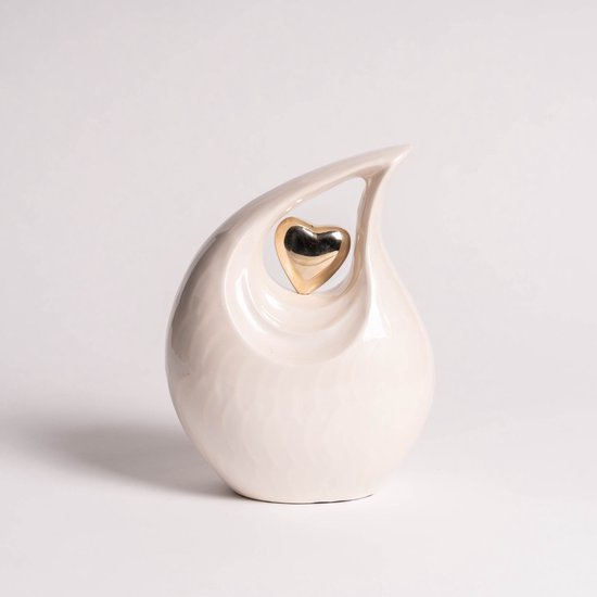 Teardrop Urn Groot 3 liter Wit Goud