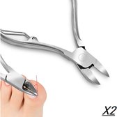 Nagelknipper Voordeel pakket 2 stuks - Nageltang - Stainless Steel - RVS - Nail clippers - Manicure & Pedicure nagel knipper tot 14 mm - 2 Stuks geleverd !