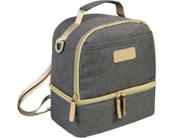 Youha® Tas - Kolftas - Moedermelk koeltas - Babyfles koeltas - Babymelk koelen - Schoudertas & Rugtas - Kleur: Grijs - Reistas