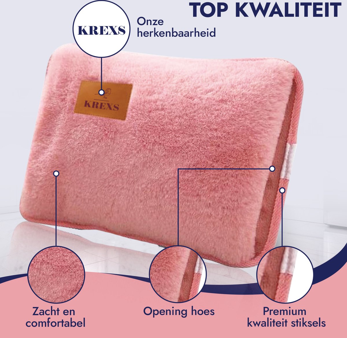 Krexs Elektrische Kruik - 2 Stuks - Elektrische Warmwaterkruik - Oplaadbare Kruik - Handwarmers - Warmtekruik - Volwassenen – foto 6