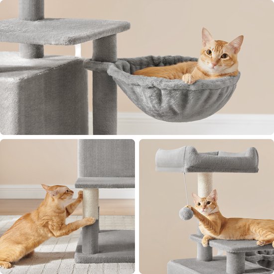 Grattoir pour chats de grande taille - Grattoir à plusieurs niveaux - 110 cm de haut