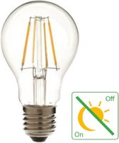 LED Filament Peer lamp met schemersensor | 7W | A60 | E27 | 3000K Warm wit