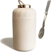 Draagbare 600 ml roestvrijstalen thermocontainer voor eten met bestek, warmhoudcontainer voor eten, thermische lunchbox, warmtecontainer voor gerechten