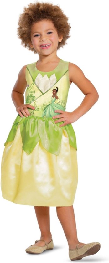 Smiffys Kostuum Jurk Kinderen -Kids tm jaar- Disney Princess & The Frog Tiana Basic Plus Groen