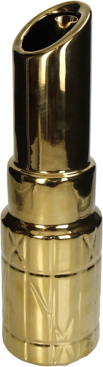 Looliving vaas LIPSTICK gold 10x10x35cm