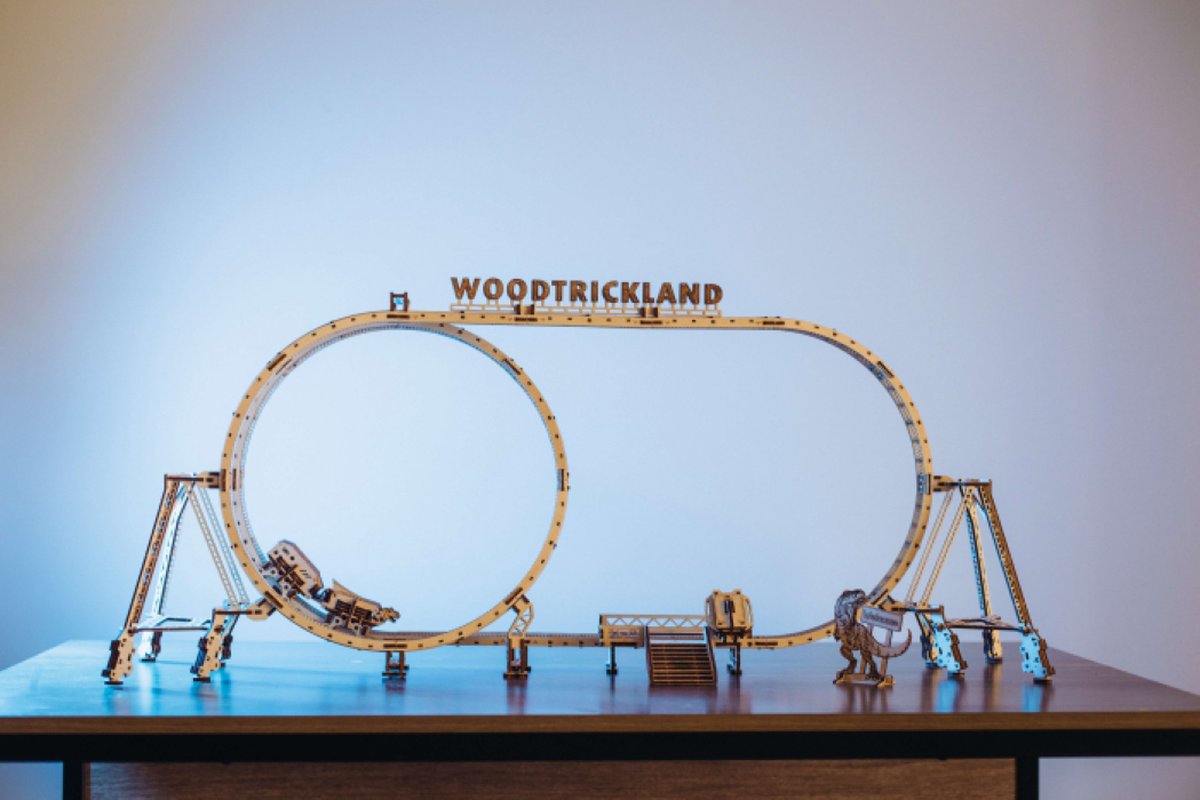Wood Trick - Modelbouw 3D houten puzzel "Wood Trick Ride" ('Achtbaan') - 554 stuks - Geen lijm of verf nodig!