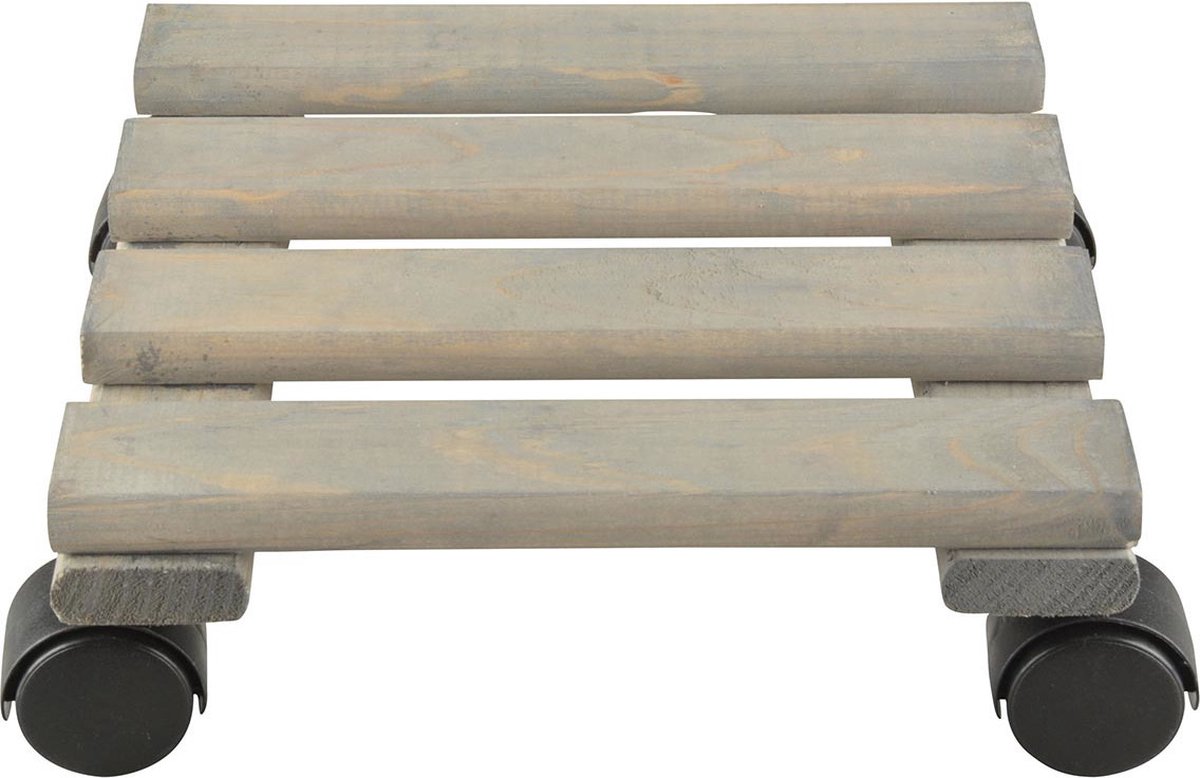 Esschert Design Plantentrolley - hout - 28 cm - tot 100 kg - trolley voor kamerplanten