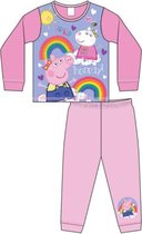 Peppa Pig pyjama - roze - Peppa Big Regenboog pyama - maat 86/92