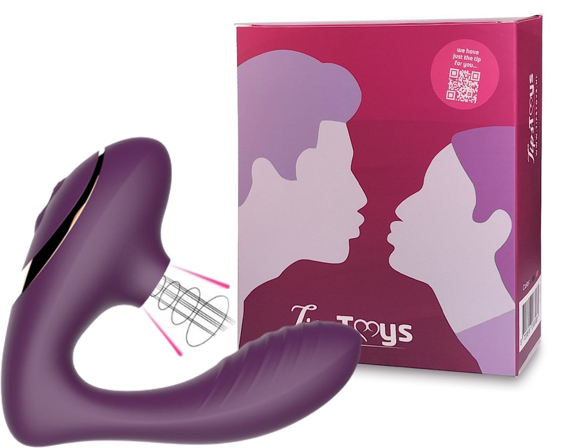 Goedkoopste TipsToys Krachtige Luchtdruk Vibrator - Dildos Clitoris Zuiger Seksspeeltjes Paars