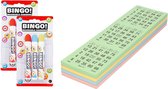 Bingokaarten nummers 1-75 - 100x vellen - inclusief 6x bingostiften