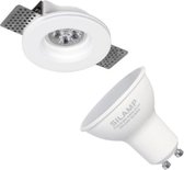 Spot GU10 Support Kit LED Round White Ø100mm met LED-lamp 6W (Pack of 10) - Koel wit licht - Overig - wit - Pack de 10 - Wit Froid 6000K - 8000K - SILUMEN