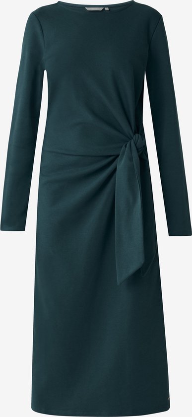 Mexx Robe à manches longues avec détail noué à la taille pour femme - Vert foncé - Taille M