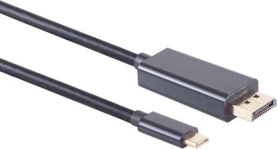 4k DisplayPort naar USB C kabel - Versie: 1.2 Aansluiting 1: USB C male Aansluiting 2