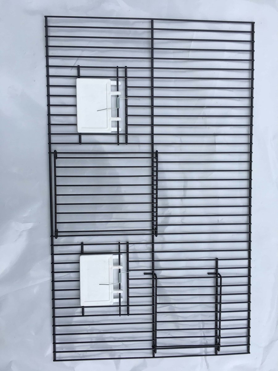 Zwart voorfront 50 x 30 cm met klepjes en nestkastdeur - Vogelhuisje - Nestkastje - Vogel Huis - Zwart voorfront 50 x 30 cm met klepjes en nestkastdeur - Voorfront 30cm hoog - Voorfronten - Kooien